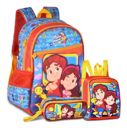 Imagem de Kit Mochila Maria Clara E JP Lancheira Estojo Duplo Infantil