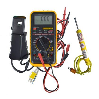 Imagem de Kit Multímetro Automotivo Digital Corrente Tensão Continuidade Hold Mda-232 Portátil Instrutherm Sensor Superfície S-01k