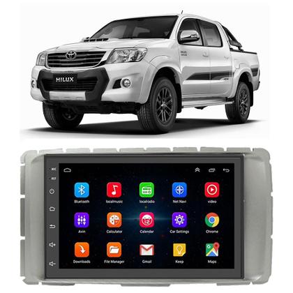 Imagem de Kit Multimidia Android Hilux 12 13 14 15 7 Pol GPS Tv Rádio