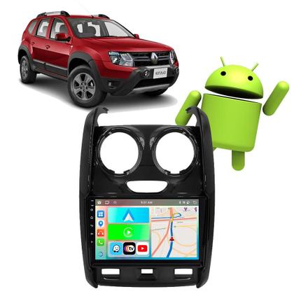 Imagem de Kit Multimidia CarPlay Android 9” 2GB 32GB Duster 2014-2019 + Câmera