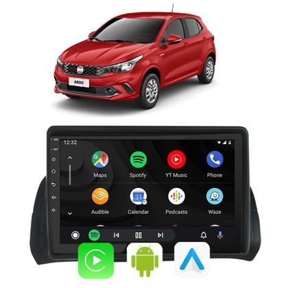 Imagem de Kit Multimidia Carplay Argo e Cronos 2018 19 20 21 22 2023 9" CarPlay Android Auto Waze Google Assistente e Siri