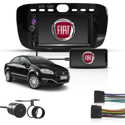 Imagem de Kit Multimídia Mp5 2 Din 7" Bt Universal Espelha Fiat Linea