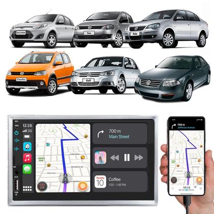 Imagem de Kit Multimídia Mp5 Polo SpaceFox Bora 7 Pol Touch Carplay + Câmera de ré