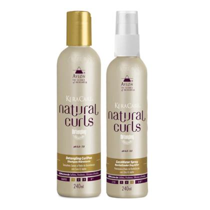 Imagem de Kit Natural Curls Detangling 1 Shampoo 1 Spray 240ml Keracare Avlon