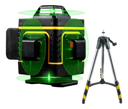 Imagem de Kit Nível Laser 360 16 Linhas Verde + Tripé Articulado 1,20m