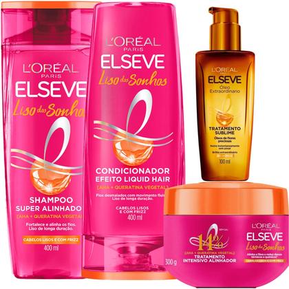 Imagem de Kit Novo Liso Dos Sonhos Mascara Aha Óleo Extraordinário