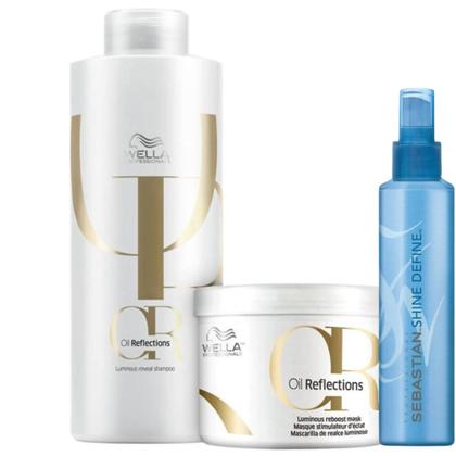 Imagem de Kit Oil Reflections Sh 1000ml + Masc 500ml + Shine Define 200ml