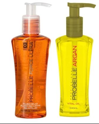 Imagem de kit Oleo de Argan 140 ml + Fluido Relax 140 ml Probelle Super Bonita