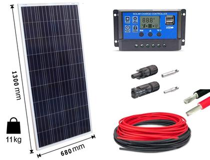 Imagem de Kit Painel Placa Energia Solar 155w Contro30a Cabo E Mc4