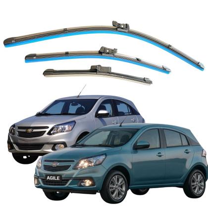 Imagem de Kit Palhetas Limpador Parabrisa Silicone Agile 2012 À 2014