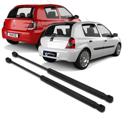 Imagem de Kit Par Pistão Amortecedor Tampa Traseira Porta Malas Clio Hatch 1998 1999 2000 2001 2002 2003 2004 2005 2006 2007 2008