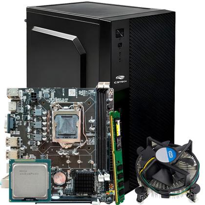 Imagem de Kit Para Montagem de PC, Gabinete 31BK, Placa Mãe 1155 H61, Processador i5-3470 (3.40GHz ), Cooler, Memória 8GB DDR3