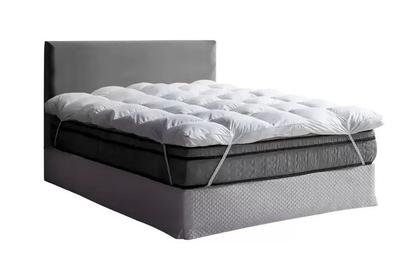 Imagem de Kit Pillow Top Queen Size Com 2 Travesseiros Siliconados Branco