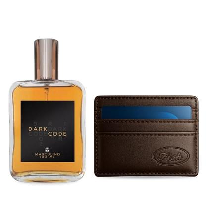 Imagem de Kit Presente Pais - Perfume Dark Code 100ml + Carteira Masc.