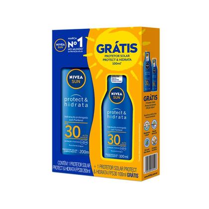 Imagem de Kit Protetor Solar Corporal Nivea Sun Protect &amp Hidrata FPS30 200ml + 100ml