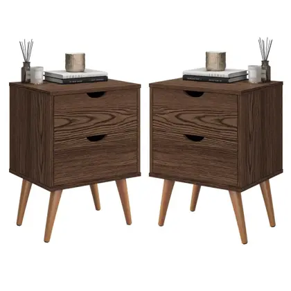 Imagem de Kit Quarto 2 Mesas De Cabeceira Alice 1 Gaveta e 1 Cabeceira Para Cama Casal 1,40- Varias cores