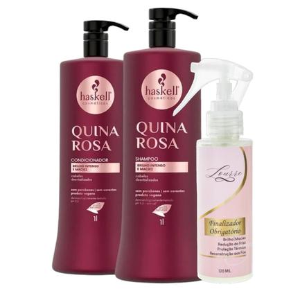 Imagem de Kit Quina Rosa Shampoo + Cond 1L + Finalizador Obrigatório Lourre 120ml