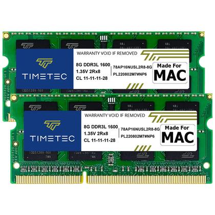 Imagem de KIT RAM Timetec de 16 GB (2x8 GB) DDR3L 1600 MHz para Apple Mac