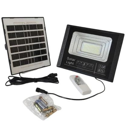 Imagem de Kit Refletor 350W Placa Solar Branco Frio 6500K IP67 Holofote Placa Solar Quintal 1UN 2UN 3UN 4UN