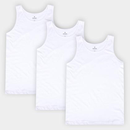 Imagem de Kit Regata Hering Básicas 3 Peças Masculina