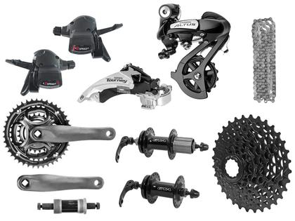 Imagem de Kit Relação Bike 24v Hidraulico Cassete Com Cambios Shimano