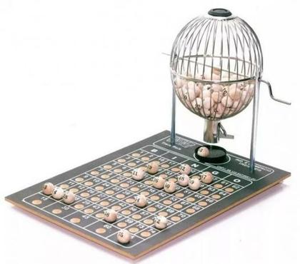 Imagem de Kit Roleta Para Jogos Com 75 Bolas Numeradas E Tabuleiro