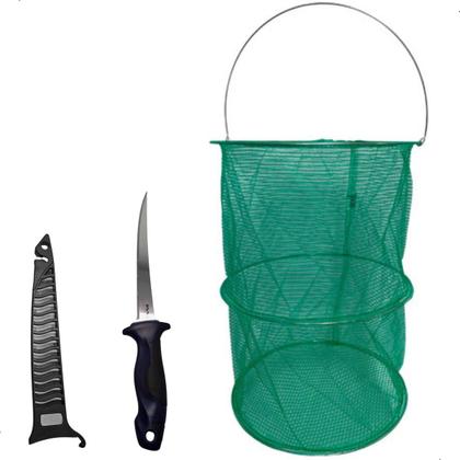 Imagem de Kit Sambura Covo Nylon Camarão Tampa N.2 Faca Fileteira