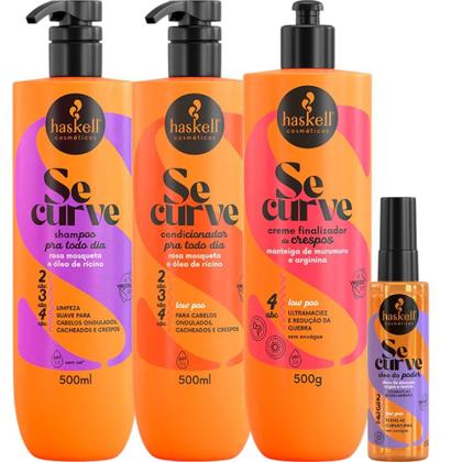 Imagem de Kit Se Curve Shampoo + Cond + Creme Finalizador + Sérum Óleo Do Poder Haskell