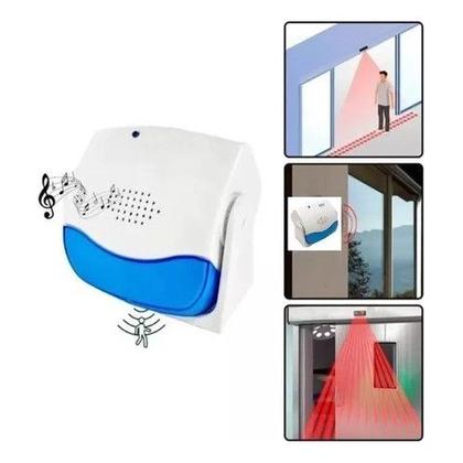 Imagem de Kit Sem Fio 2 Sensores Presença Campainha Anunciador 36 Toques