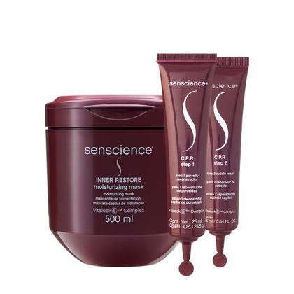 Imagem de Kit Senscience Inner Restore Máscara 500g e C.P.R. Ampola (2 produtos)