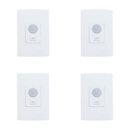 Imagem de Kit Sensor de Presença  Embutir com Chave  Lente 180º  6 Funções  QI6MB