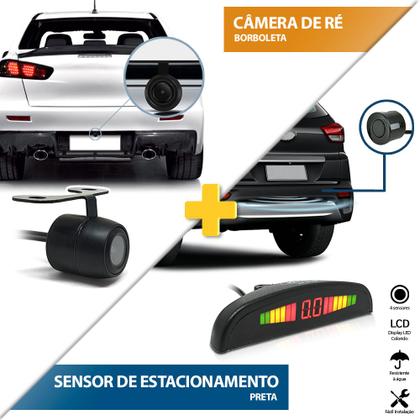 Imagem de Kit Sensor de Ré Preto + Câmera de Ré UP 2014 2015 Estacionamento