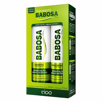Imagem de Kit Shampoo 800ml e Condicionador 750ml Tratamento Babosa Eico