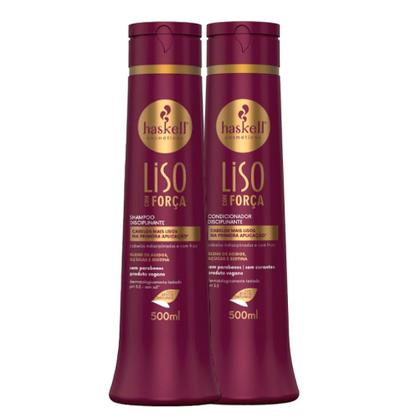 Imagem de Kit Shampoo e Condicionador Liso com Força 500 ml Haskell