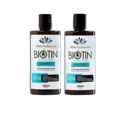 Imagem de Kit Shampoo e Máscara Vitamina A Fortalecimento dos Cabelos Auxilia no Combate a Caspa e Coceira