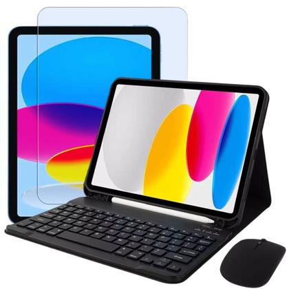 Imagem de Kit Smart Case p/ iPad 10,9 Polegadas c/ Teclado Mouse + Película