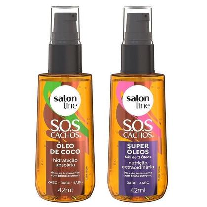Imagem de Kit SOS Cachos com Super Óleos 42ml e Óleo de Coco 42ml Salon Line