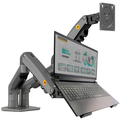 Imagem de Kit Suporte Articulado Monitor e Notebook Pistão F160 NB + Bandeja Apoio NBH-1