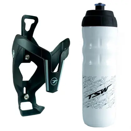 Imagem de Kit Suporte De Caramanhola Garrafa De Agua 550ml Térmica Bicicleta Mtb Speed Tsw