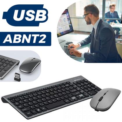 Imagem de Kit Teclado Mouse Smart Sem Fio 2.4g Recarregável Bateria Wireless US Teclado Numérico -8078