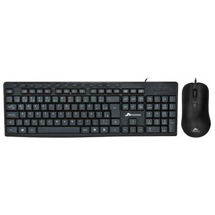 Imagem de Kit Teclado USB 107 Teclas e 13 Teclas Multimídia ABNT2 + Mouse USB 4 Botões 1000 DPI Cabo 1.5m Monocron Preto