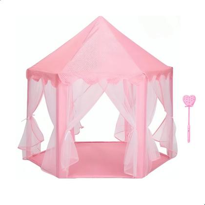 Imagem de Kit Tenda Cabana Princesa Iluminada Luzes Led C/ Varinha