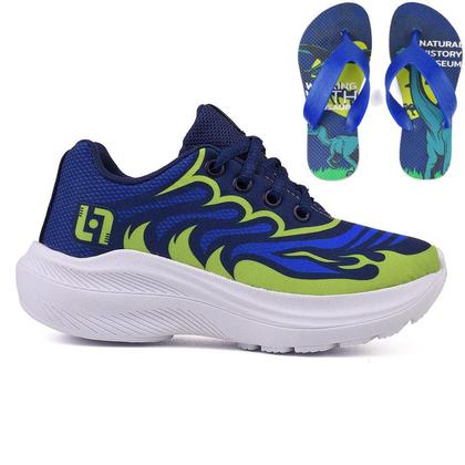 Imagem de Kit Tenis Infantil Casual Meninos Meninas Escolar Basico + Chinelo