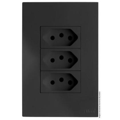 Imagem de Kit Tomada Tripla 20A 4X2 BRS12197-5GF