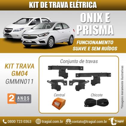 Imagem de Kit Trava Elétrica Onix 2013 a 2019 4 Portas Tragial