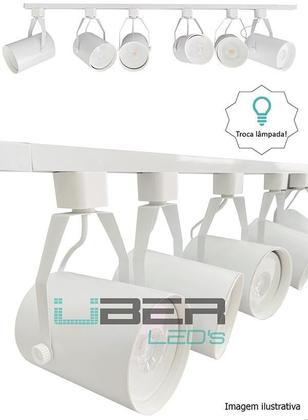 Imagem de Kit Trilho Eletrificado 1M Branco 4 Spot Par30 Led Amarela