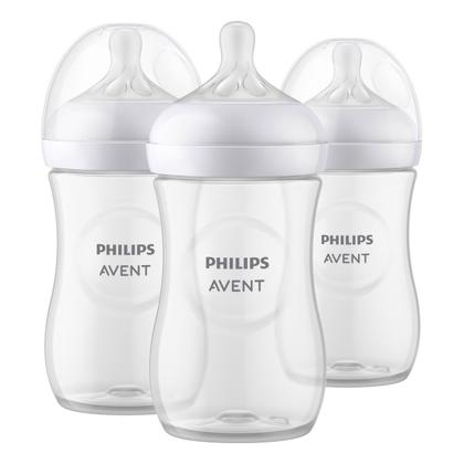 Imagem de Kit Triplo Mamadeira Petala 3.0 Transparente 260ml SCY903/03 Philips Avent