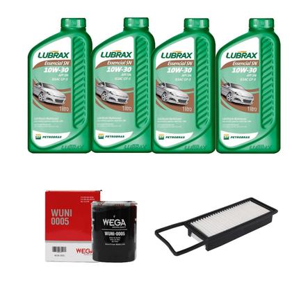 Imagem de Kit Troca Oleo E Filtros Honda Fit 1.4 Com Lubrax 10w30