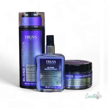 Imagem de Kit Truss Blond Revolution Shampoo 300ml + Máscara 180g + Finalizador 100ml