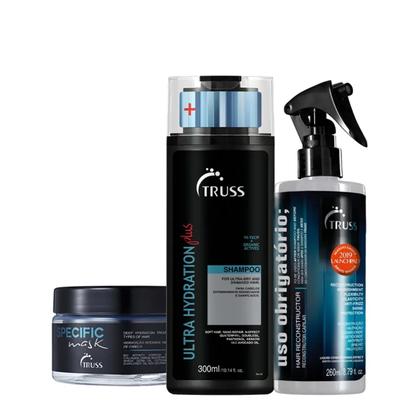 Imagem de Kit Truss Ultra Hydration Plus - Shampoo 300ml + Uso Obrigatório Spray 260ml + Máscara Specific 180g